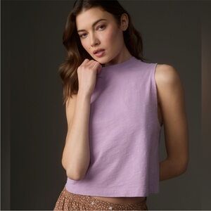 NWT Anthropologie PILCRO Mock Neck Trapeze Tank in Lilac Size: Small $38